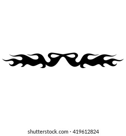 Tattoo tribal lower back vector design. Simple logo. Individual designer isolated element for decorating the body of women and girls waist, back and stomach and other body parts. Abstract illustration
