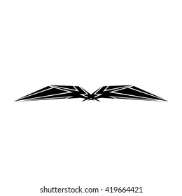 Tattoo tribal lower back vector design. Simple logo. Individual designer isolated element for decorating the body of women and girls waist, back and stomach and other body parts. Abstract illustration