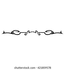 Tattoo tribal lower back vector design. Simple logo. Individual designer isolated element for decorating the body of women and girls waist, back and stomach and other body parts. Abstract illustration