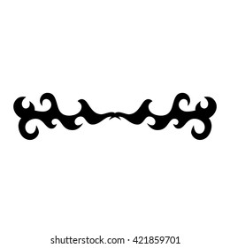 Tattoo tribal lower back vector design. Simple logo. Individual designer isolated element for decorating the body of women and girls waist, back and stomach and other body parts. Abstract illustration