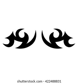 Tattoo tribal lower back vector design. Simple logo. Individual designer isolated element for decorating the body of women and girls waist, back and stomach and other body parts. Abstract illustration