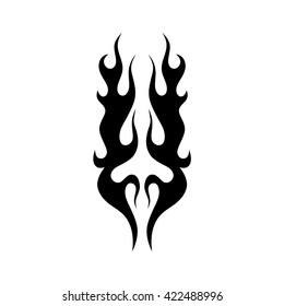 Tattoo tribal lower back vector design. Simple logo. Individual designer isolated element for decorating the body of women and girls waist, back and stomach and other body parts. Abstract illustration