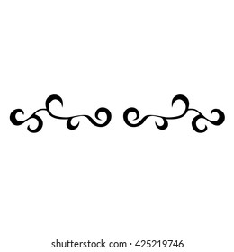 Tattoo tribal lower back vector design. Simple logo. Individual designer isolated element for decorating the body of women and girls waist, back and stomach and other body parts. Abstract illustration