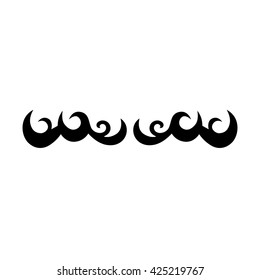 Tattoo tribal lower back vector design. Simple logo. Individual designer isolated element for decorating the body of women and girls waist, back and stomach and other body parts. Abstract illustration
