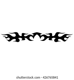 Tattoo tribal lower back vector design. Simple logo. Individual designer isolated element for decorating the body of women and girls waist, back and stomach and other body parts. Abstract illustration