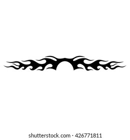 Tattoo tribal lower back vector design. Simple logo. Individual designer isolated element for decorating the body of women and girls waist, back and stomach and other body parts. Abstract illustration