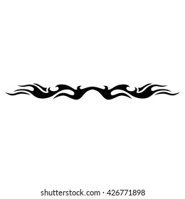 Tattoo tribal lower back vector design. Simple logo. Individual designer isolated element for decorating the body of women and girls waist, back and stomach and other body parts. Abstract illustration