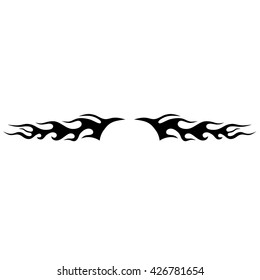 Tattoo tribal lower back vector. Simple logo. Individual designer isolated element for decorating the body of women and girls waist, back and stomach and other body parts. Abstract illustration.