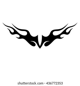 Tattoo tribal lower back vector. Simple logo. Individual designer isolated element for decorating the body of women and girls waist, back and stomach and other body parts. Abstract illustration.