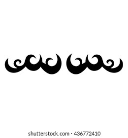 Tattoo tribal lower back vector. Simple logo. Individual designer isolated element for decorating the body of women and girls waist, back and stomach and other body parts. Abstract illustration.