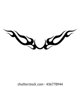Tattoo tribal lower back vector. Simple logo. Individual designer isolated element for decorating the body of women and girls waist, back and stomach and other body parts. Abstract illustration.