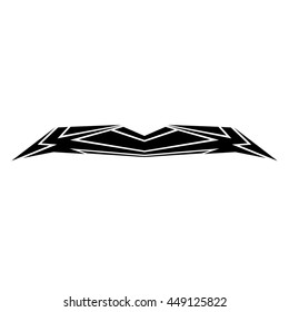 Tattoo tribal lower back vector. Simple logo. Individual designer isolated element for decorating the body of women and girls waist, back and stomach and other body parts. Abstract illustration.