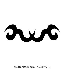 Tattoo tribal lower back vector. Simple logo. Individual designer isolated element for decorating the body of women and girls waist, back and stomach and other body parts. Abstract illustration.