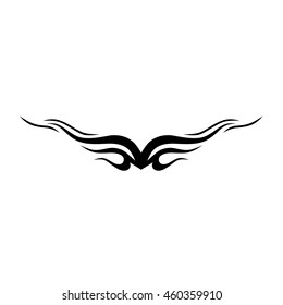 Tattoo tribal lower back vector. Simple logo. Individual designer isolated element for decorating the body of women and girls waist, back and stomach and other body parts. Abstract illustration.