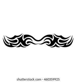 Tattoo tribal lower back vector. Simple logo. Individual designer isolated element for decorating the body of women and girls waist, back and stomach and other body parts. Abstract illustration.