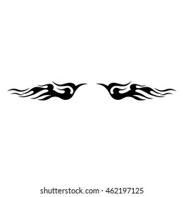 Tattoo tribal lower back vector. Simple logo. Individual designer isolated element for decorating the body of women and girls waist, back and stomach and other body parts. Abstract illustration.