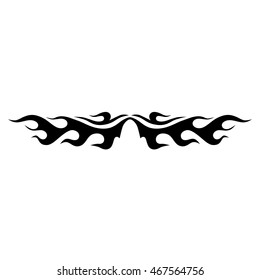 Tattoo tribal lower back vector. Simple logo. Individual designer isolated element for decorating the body of women and girls waist, back and stomach and other body parts. Abstract illustration.