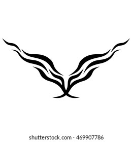 Tattoo tribal lower back vector. Simple logo. Individual designer isolated element for decorating the body of women and girls waist, back and stomach and other body parts. Abstract illustration.