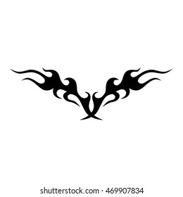 Tattoo tribal lower back vector. Simple logo. Individual designer isolated element for decorating the body of women and girls waist, back and stomach and other body parts. Abstract illustration.