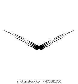 Tattoo tribal lower back vector. Simple logo. Individual designer isolated element for decorating the body of women and girls waist, back and stomach and other body parts. Abstract illustration.