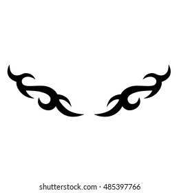 Tattoo tribal lower back vector. Simple logo. Individual designer isolated element for decorating the body of women and girls waist, back and stomach and other body parts. Abstract illustration.