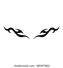 Tattoo tribal lower back vector. Simple logo. Individual designer isolated element for decorating the body of women and girls waist, back and stomach and other body parts. Abstract illustration.