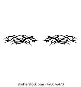 Tattoo tribal lower back vector. Simple logo. Individual designer isolated element for decorating the body of women and girls waist, back and stomach and other body parts. Abstract illustration.
