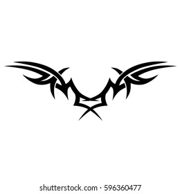 Tattoo tribal lower back vector. Individual designer insulated element for decorating the body of women and girls waist, back and belly and other body parts. Abstract illustration.