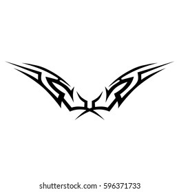 Tattoo tribal lower back vector. Individual designer insulated element for decorating the body of women and girls waist, back and belly and other body parts. Abstract illustration.