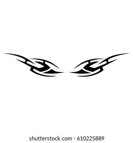Tattoo tribal lower back vector. Individual designer insulated element for decorating the body of women and girls waist, back and belly and other body parts. Abstract illustration.
