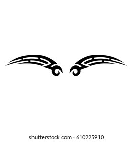 Tattoo tribal lower back vector. Individual designer insulated element for decorating the body of women and girls waist, back and belly and other body parts. Abstract illustration.