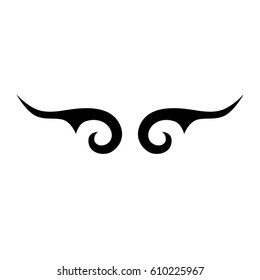 Tattoo tribal lower back vector. Individual designer insulated element for decorating the body of women and girls waist, back and belly and other body parts. Abstract illustration.