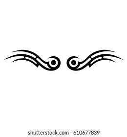 Tattoo tribal lower back vector. Individual designer insulated element for decorating the body of women and girls waist, back and belly and other body parts. Abstract illustration.