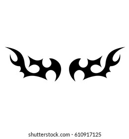 Tattoo tribal lower back vector. Individual designer insulated element for decorating the body of women and girls waist, back and belly and other body parts. Abstract illustration.