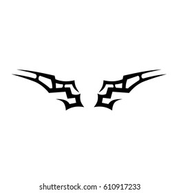 Tattoo tribal lower back vector. Individual designer insulated element for decorating the body of women and girls waist, back and belly and other body parts. Abstract illustration.