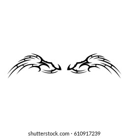 Tattoo tribal lower back vector. Individual designer insulated element for decorating the body of women and girls waist, back and belly and other body parts. Abstract illustration.