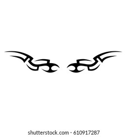 Tattoo tribal lower back vector. Individual designer insulated element for decorating the body of women and girls waist, back and belly and other body parts. Abstract illustration.