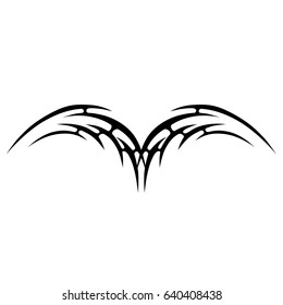 Tattoo tribal lower back vector. Individual designer insulated element for decorating the body of women and girls waist, back and belly and other body parts. Abstract illustration.