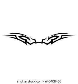 Tattoo tribal lower back vector. Individual designer insulated element for decorating the body of women and girls waist, back and belly and other body parts. Abstract illustration.