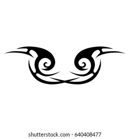 Tattoo tribal lower back vector. Individual designer insulated element for decorating the body of women and girls waist, back and belly and other body parts. Abstract illustration.