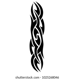 tattoo tribal pattern vector art design, isolated illustration abstract pattern on white background, tattoo art tribal vector design. 