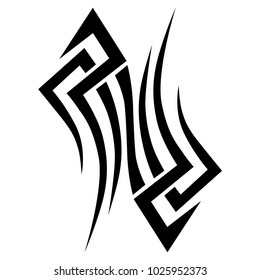 tattoo tribal pattern, vector art design, isolated illustration abstract pattern on white background, tattoos art ideas designs – tribal tattoo pattern vector illustration