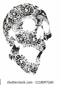 tattoo tribal skull vector art