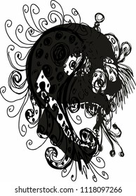 tattoo tribal skull vector art