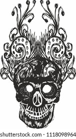 Tattoo tribal skull vector art