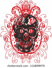 Tattoo tribal skull vector art