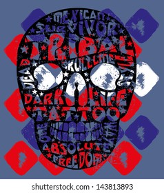 tattoo tribal skull vector art