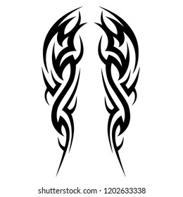 tattoo tribal sleeve design, vector pattern elements for tattoo men right and left hand and shoulders, art  idea tattoos  design body, vector couple celtic tribal design elements ornament on arms