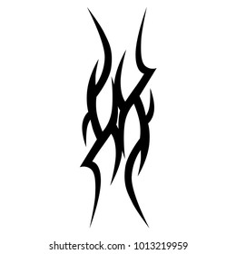 Tattoo tribal vector design. Simple logo. Individual designer isolated element for decorating the body of women, men and girls arm, leg and other body parts. Abstract illustration.