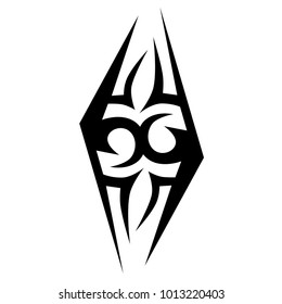 Tattoo tribal vector design. Simple logo. Individual designer isolated element for decorating the body of women, men and girls arm, leg and other body parts. Abstract illustration.